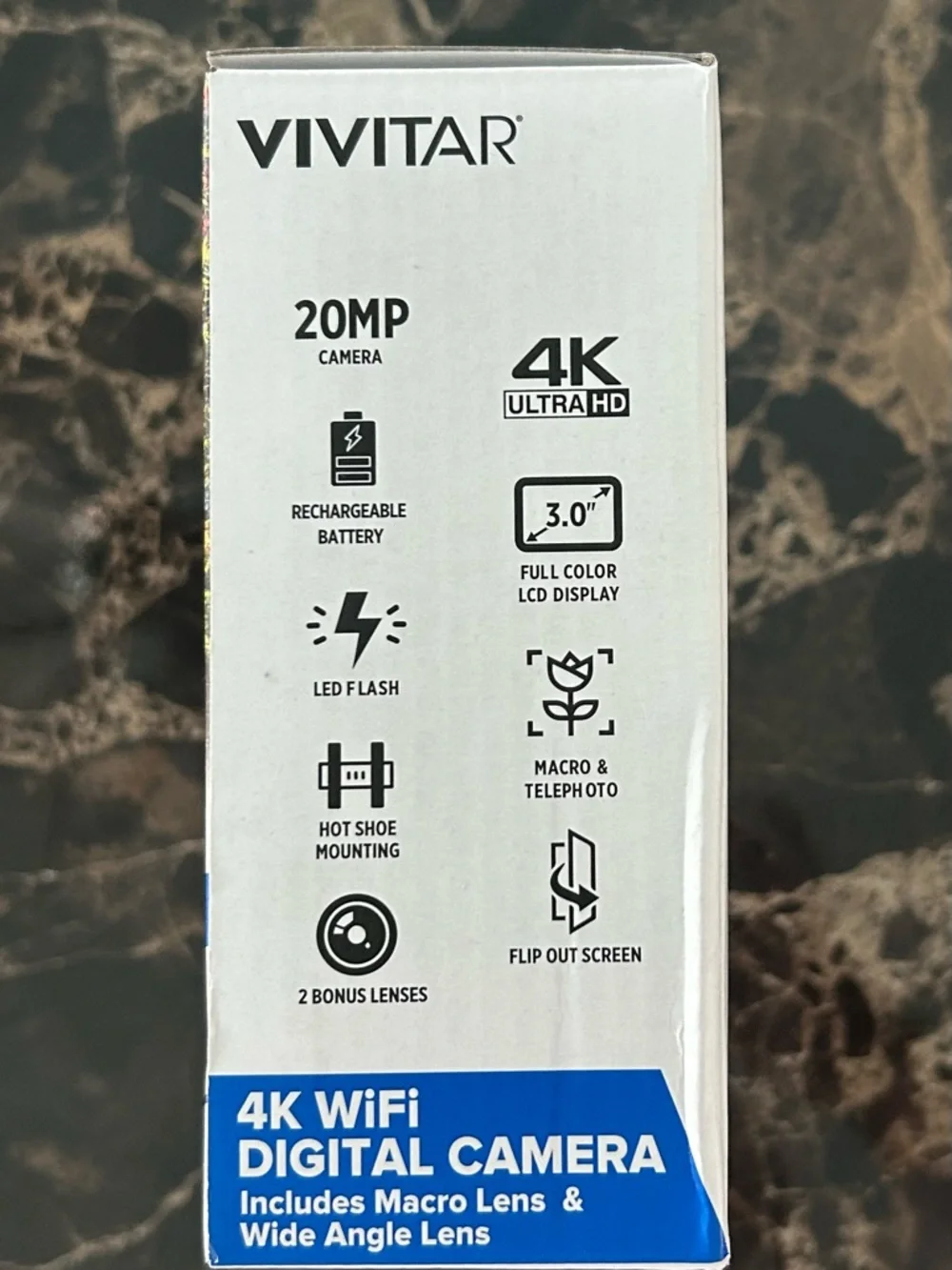 Vivitar 4K WiFi Digital Camera 📸✨ | 20MP | Includes Macro + Wide Angle Lens